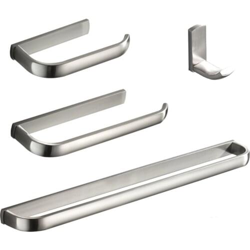 Nickel Bathroom Hardware Set Grey Brass Wall Mounted Toilet Paper Roll Holder Towel Ring Bar Key Coat Robe Hook Bath Accessories