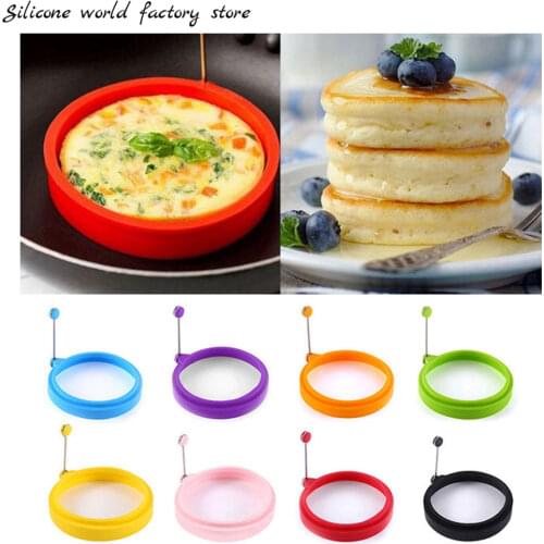 New Silicone Fried Egg Pancake Ring Omelette Fried Egg Round Shaper Eggs Mould for Cooking Breakfast Frying Pan Oven Kitchen