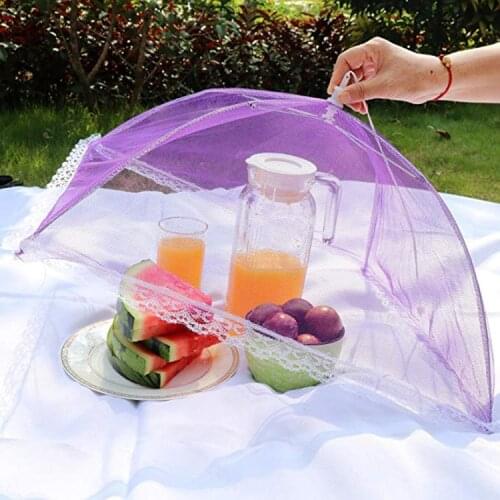 New Household Food Umbrella Cover Mesh Picnic barbecue Party Tent foldable For Kitchen Dinner Table kitchen gadgets 2020