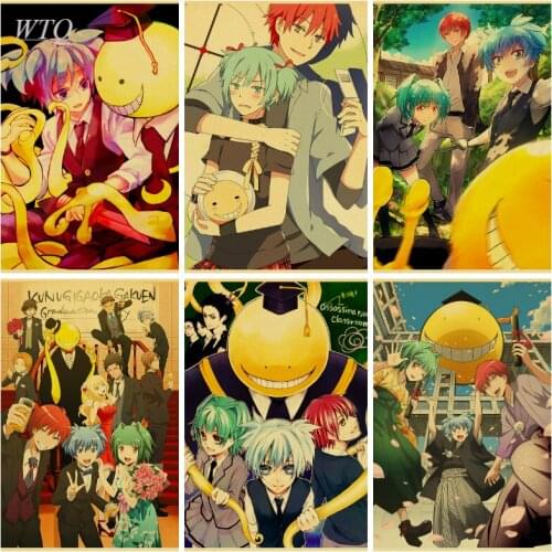 Ermordung Klassenzimmer Anime Posters Retro Poster Canvas Painting Wall Poster Wall Art Home Decor Photos for Childrens Room