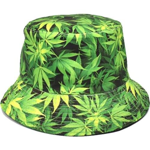 2021 Cotton Fishing Hat Women Men Hip Hop Cap Couple Maple Leaf Panama Bucket Hat Sun Flat Top Fisherman Hats Caps Boonie Gift