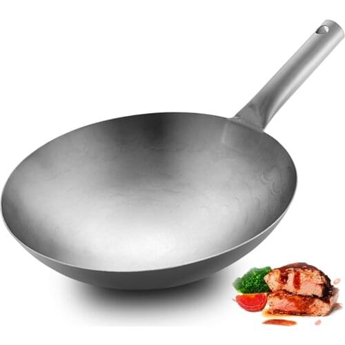 Pure Titanium Frying Wok,Non-stick,Handmade,Non-stick Pan,Cooking Pot for Gas Cooker,Housewarming Gift