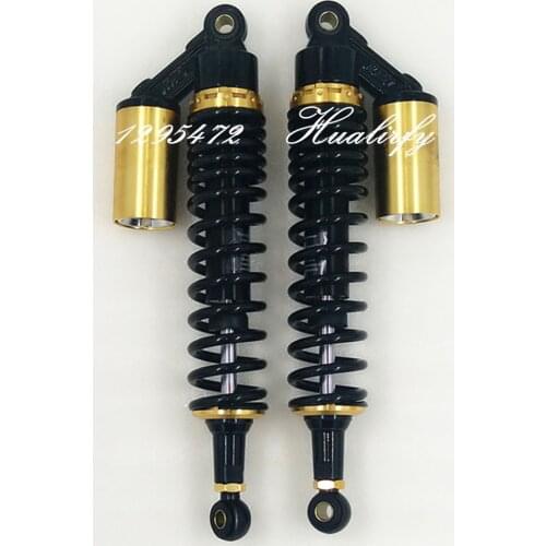 Universal 8mm spring 370mm/380mm Air Shock Absorber Suspension motorcycle for YAMAHA HONDA SUZUKI KAWASAKI BIKE ATV black+gold