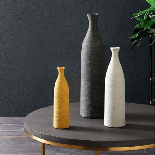 Flower Vase Ceramic Living Room White Home Decor Decoration Tall Vases Jarrones Decoracion Nordic Décoration ваза декор дома