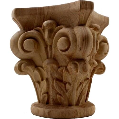 VZLX Wood Carved Corner Onlay Applique Decor Furniture Craft Unpainted Home Decoration Accessories Art Figurine Wooden Letters