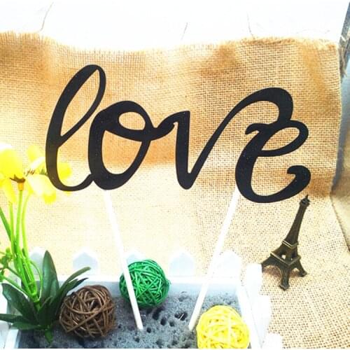 1pc Creative Love Wedding Cake Flag Topper Love Flags For Wedding Birthday Party Cake Baking Decor Supplies