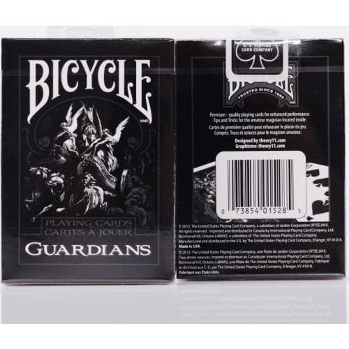 1pcs Bicycle Guardians Deck Theory11 Black Magic Card Playing Card Poker Close Up Stage Magic Tricks for Professional Magician