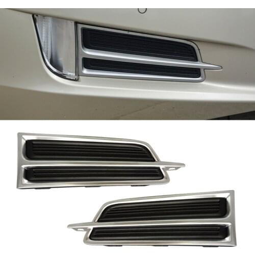2Pcs Front Lower Bumper Fog Light Grille Cover Trim Fit for Cadillac XTS 2013 2014 2015 2016 2017