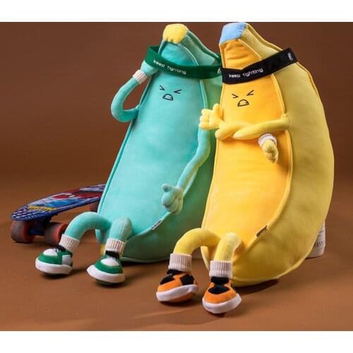 70cm Big Size Cartoon Banana Plush Toy Soft Banana Stuffed Pillow Super Soft Toys Fighting Banana Gift for Baby Kids Home Decor