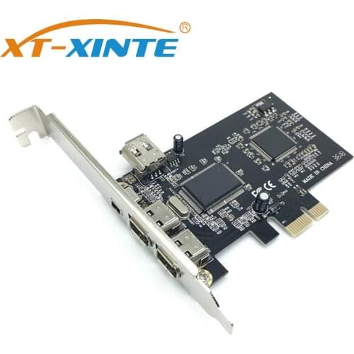XT-XINTE PCIe 3 Port 1394A Firewire Expansion PCI Express to IEEE 1394 Adapter Controller 2 x 6 Pin And 1 x 4 Pin For Desktop
