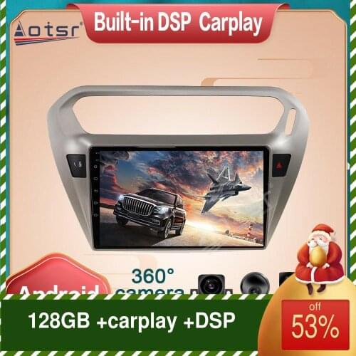 Android Car radio Player 360 Panoramic Camera For Peugeot 301 Citroen C-Elysee Auto Multimedia GPS Navigation Carplay DSP Stereo