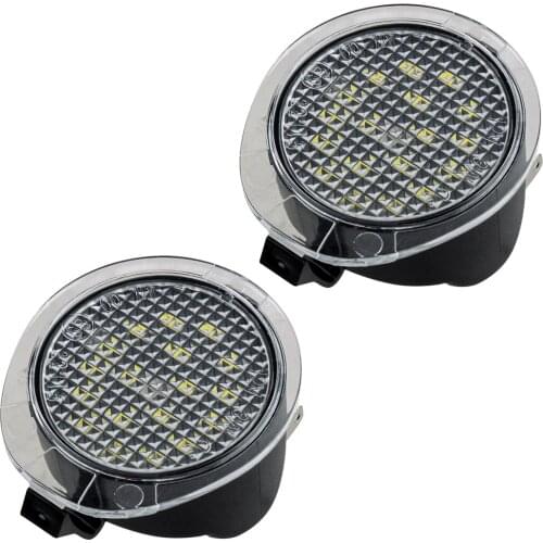 1 Pair White LED Side Mirror Under Puddle Light Lamp Fit for Toyota Tundra Sequoia 2008-2014 2015 2016 2017 2018 2019