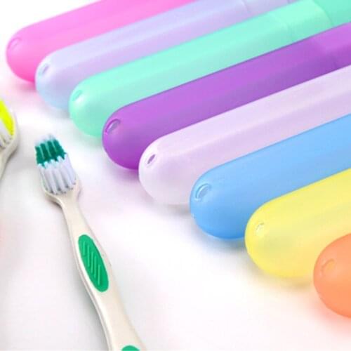 Portable Toothbrush Cover Holder Outdoor Travel Hiking Camping Toothrush Cap Case Protect Storage Cute Box Bathroom Accessories