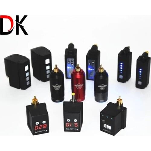 D K 2021 Newest Wireless Tattoo Mini Power 1200mA/h 1500mA/h 2000mA/H 2500mA/h RCA DC For Tattoo Machine Free Shipping