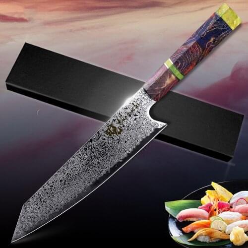 Damascus Knife Kitchen Chef Knife 8 inch Kiritsuke Kitchen Knife 67Layers VG10 High Carbon Stainless Steel Knives Razor Sharp