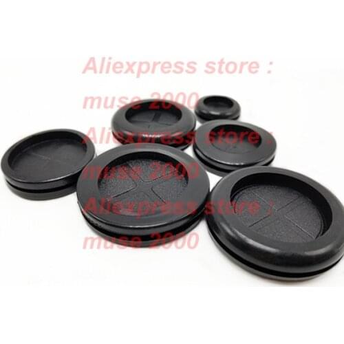 ECO rubber grommet Drilling hole 16-100mm dust proof 2 sides clip round ring wire cable protector outlet wire sleeve cap cover