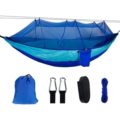 1-2 Person Portable Outdoor Camping Hammock With Mosquito Net High Portable Mosquito Net Hammock Tent With Adjustable Straps