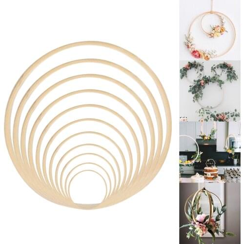 Smooth Embroidery Hoops Bamboo Circle Cross Stitch Hoop Round Rings DIY Art Crafts for Creative Dream Catcher