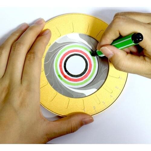 Circle Drawing Tool Adjustable Measuring Drawing Tool 304 Stainless Steel Aluminum Alloy Creative Circle Drawing Drawing Ruler G