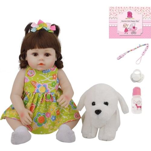 48 CM Lovely Bebe Reborn Babies Dolls Lifelike Full Silicone Body 18 Inch Bedtime Playmate Toy New Fashion Childrens Day Gifts