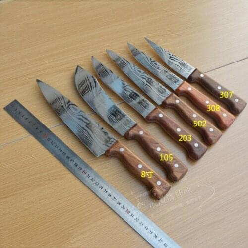 Pattern Blade Slaughtering Household Bleeding Tool Professional Boning Knife Scraping Meat Butcher Knife Selling Meat Knives