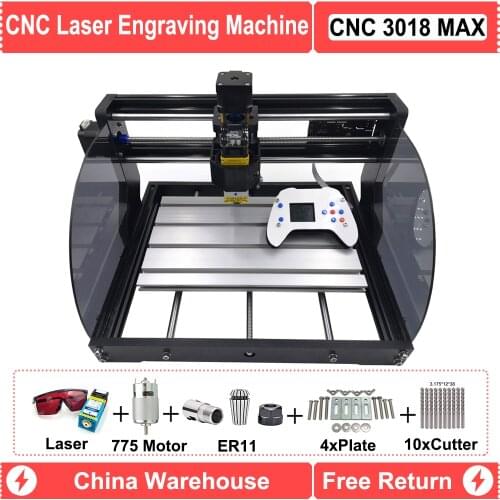 Mini CNC Laser 3018 PRO MAX Router Engraver 15W Module GRBL Offline Engraving Machine