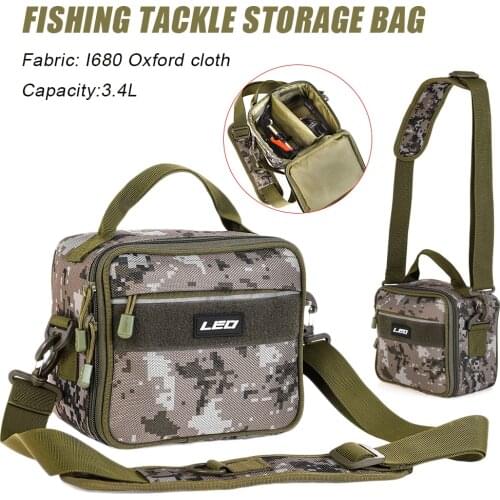 Multifunctional Fishing Tackle Bags Single Shoulder Crossbody Bag Waist Pack Fish Lures Gear Utility Storage Bag Fishing Bag