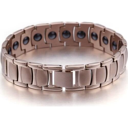 Men and women with magnet bracelet Korean version of the simple titanium steel bracelet