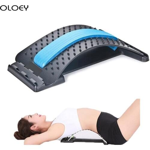New Back Stretcher Lower Upper Back Pain Relief Lumbar Stretching Posture Corrector for Office Chair Equipment Massager Fitness