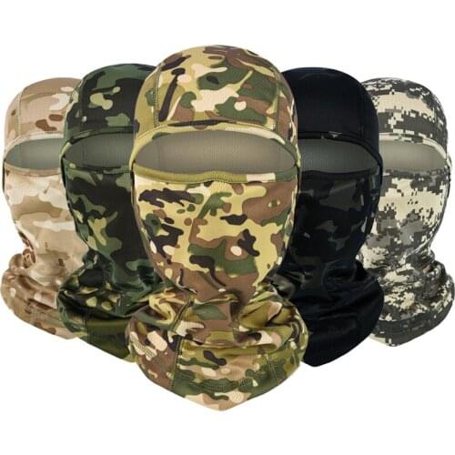 Hunting HikingTactical Camouflage Balaclava Full Face Mask CS Wargame Cycling Army Military Helmet Liner Tactical Airsoft Cap