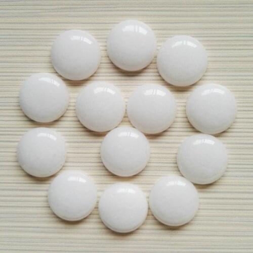 Wholesale Fashion fast ship natural white bowlder stone beads 20mm round cab cabochon stone beads 20pcs/lot free shipping