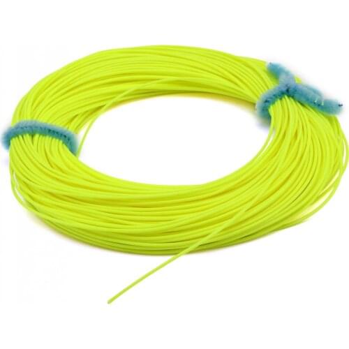 Fishing Line 100FT 30.5M Fly Fishing Line WF8F Fluorescent Yellow Weight Forward Long Shot Floating Fly Line