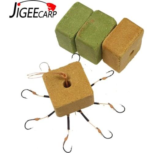 JIGEECARP Block Carp Fishing Bait Smell Grass Carp Bait Fishing Baits Fishhooks Flap Hook Fishing Tackle