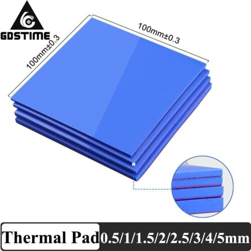 3 Pcs 100mm*100mm 0.5mm 1mm 1.5mm Combination Thermal Conductive Silicone Pads Heatsink Cooling Pad For Laptop IC GPU VGA Card