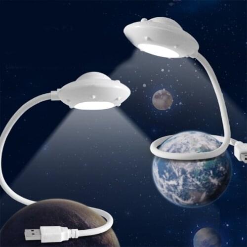 USB LED Reading Light Lamp Creative UFO Eye-Care Flexible Light On/Off Switch for Notebook Laptop Desktop PC
