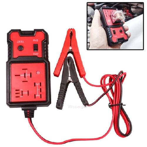 Wooeight Universal Electronic Automotive Relay Tester 12V Car Battery and Alternator Checker Tester Analyzer Diagnostic Tool