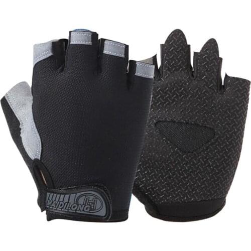 Half Finger Cycling Gloves with Absorbing Sweat Design for Men and Women Bicycle Riding Sports Accessories-black Breathable