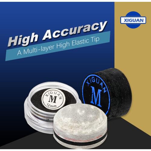 Xiguan Carom Cue Billiard Tip 12mm Tip 4/6 Layers Carom Billards Tip Professional Carom Tip Durable Billiard Accessories