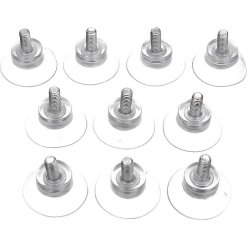 10pcs Transparent Strong Suction Cup with M8 Screw Household Suction Cup Hook Replacements for Glass Table Top