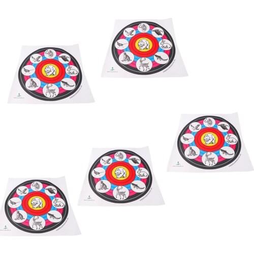 5 Pieces Archery Paper Target Faces Practice Training Universal