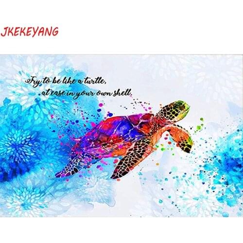 5D DIY square/round Diamond painting Watercolor turtle Cross Stitch Diamond Embroidery Pattern Rhinestone home decor J1269