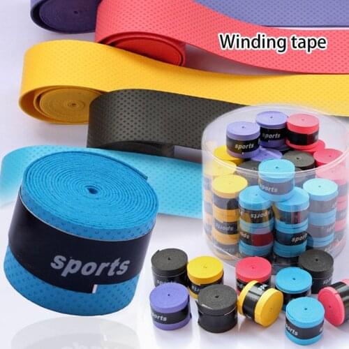 60pcs Fishing Rod Grip Anti Slip Perforated Super Absorbent Tennis Overgrip Badminton Overgrip Pickleball Overgrip WHStore