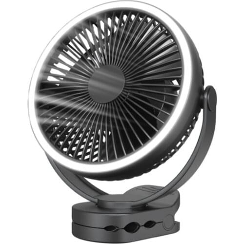 8-Inch Rechargeable Battery Operated Clip On Fan Air Circulating Usb Fan Portable For Outd Camping Tent Beach Or Car