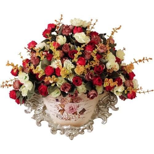 American Retro Wall Hanging Vases Mural Resin Craft Creative Fake Flower Pot Decoration Home Living room Wall Wedding Ornaments