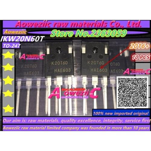 Aoweziic 2016+ 100% new imported original IKW20N60T K20T60 TO-247 IGBT 600V 20A single