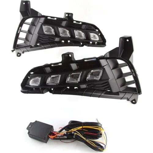 Car LED Amber Daytime Running Lights Front Bumper Light Fog Lamp Assembly for Hyundai 10Th Sonata 2020-2022