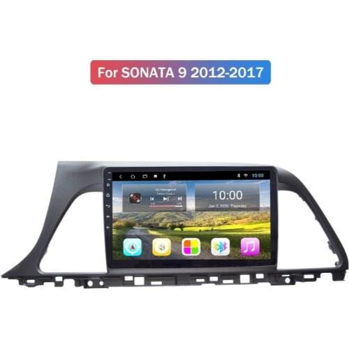 Android 10.0 System Quard Core 2G+32G WIFI HD 1024*600 Car GPS Nagavition For HYUNDAI SONATA 9 2012-2017 Multimedia Player