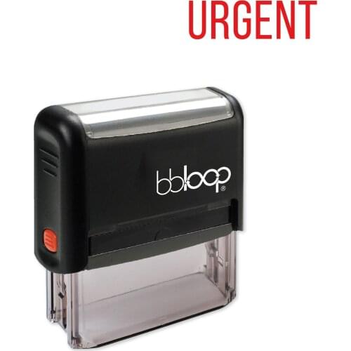 Bbloop Urgent w/Tall Skinny Style Font and Design Self-Ink