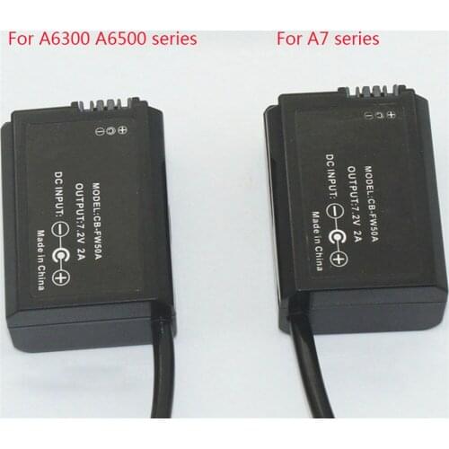 For DJI Ronin-S to for Sony A6300 A6500 NP-FW50 Battery Supply Power Faux Battery Adapter Cable Converter DC 7.2V FW50 Coupler