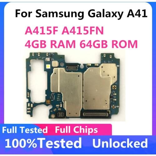 Eu Version logic board for Samsung Galaxy A41 A415F A415FN Original Unlocked Motherboard EU Version 4GB RAM 64GB ROM mainbaord